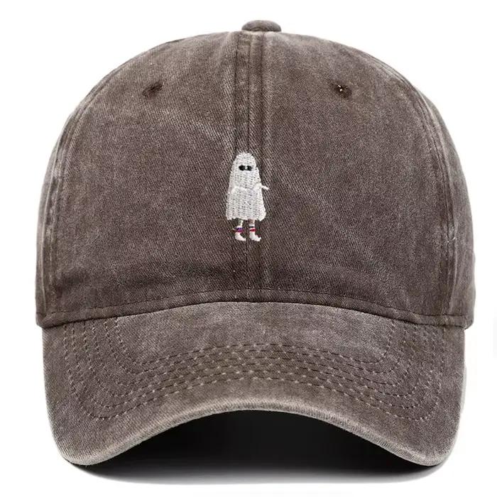 Chapeau de Baseball brodé fantôme d'Halloween, adapté à diverses Occasions, chapeau léger réglable à