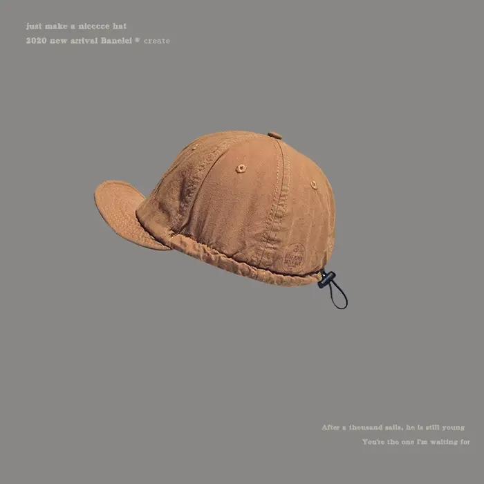 Casquette à visière à bords courts pour hommes et femmes, rétro, facile à assortir, chapeau américai