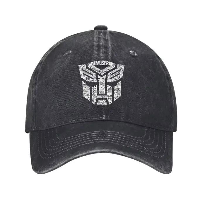 Casquette de baseball blanche Transformer Autobots Film unisexe en coton lavé toutes saisons voyage 