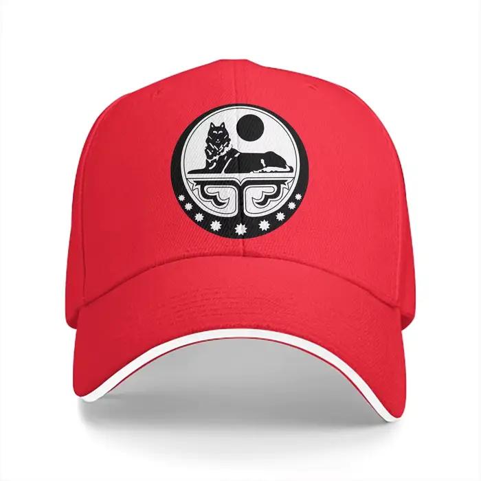 Casquette à visière pour l'été, chapeau de cowboy, couvre-chef à visière, loup tchétchène, casquette