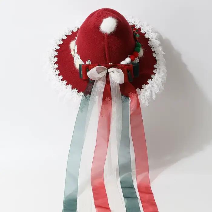 Ensemble de chapeaux de sorcière de noël Parent-enfant – Chapeau haut-de-forme gothique Lolita pour 