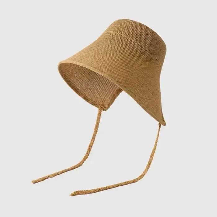 Chapeaux et bonnets en lin et paille pour femmes, style Regency, chapeau de soleil, casquette de pla