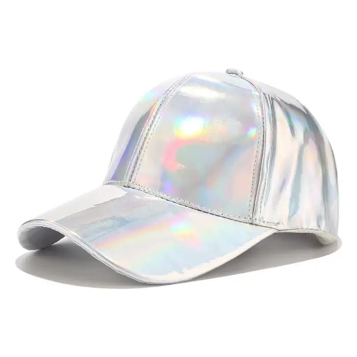 Casquette de baseball laser unisexe, casquettes hip hop, casquettes holographiques, chapeau de baske