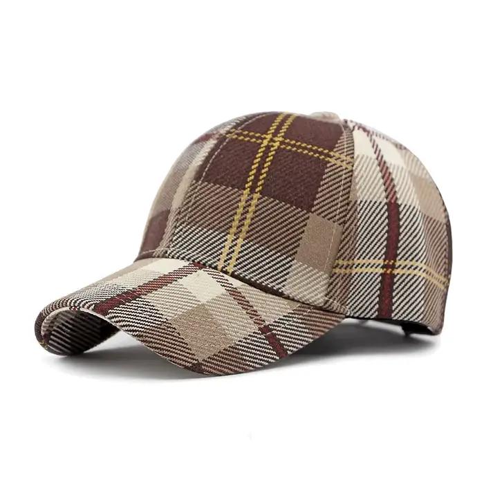 Casquette de baseball pied-de-poule classique pour hommes et femmes – Chapeau de soleil respirant po