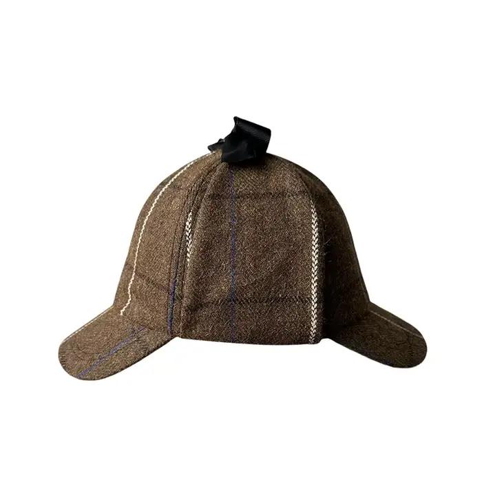 Nouvelle casquette de baseball Sherlock Holmes à double bord avec protection des oreilles, style bri