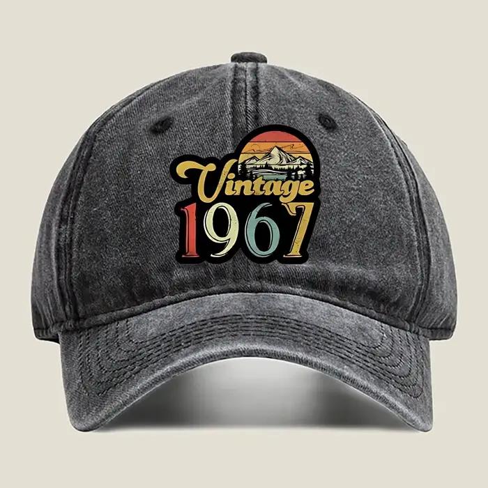 Casquette de baseball délavée Vintage 1967 rétro - Inspiré, 'Vintage 1967' Mountain Art Design