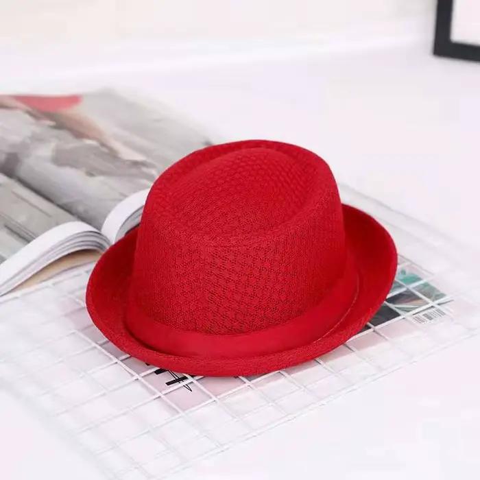 Angleterre jazz chapeau respirant maille plat chapeau visière chapeau de paille chapeau de plage cas