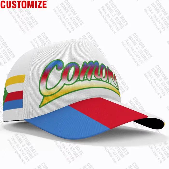Casquettes de baseball des Comores avec nom personnalisé, chapeaux avec logo d'équipe, voyage à la c