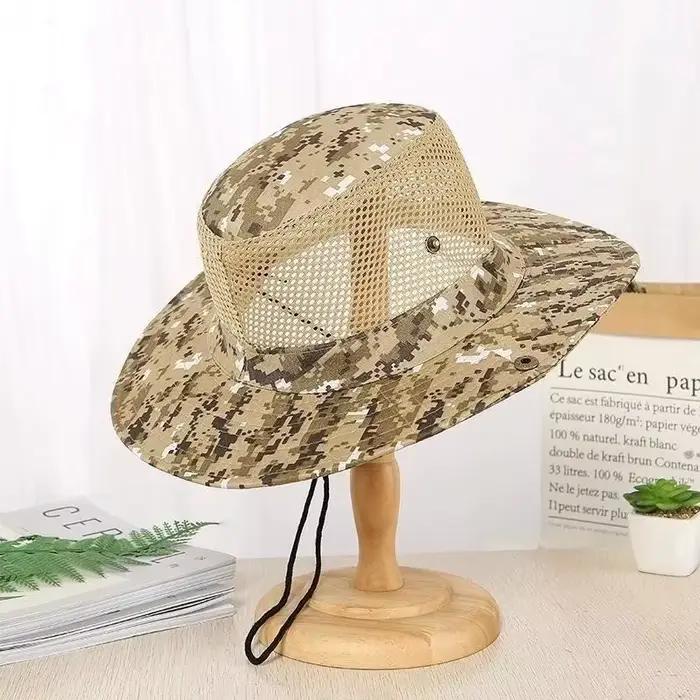 Nouveau Chapeau de Pêche, Casquette de Montagne, Casquette de Camping en Maille pour Homme, Chapeau 