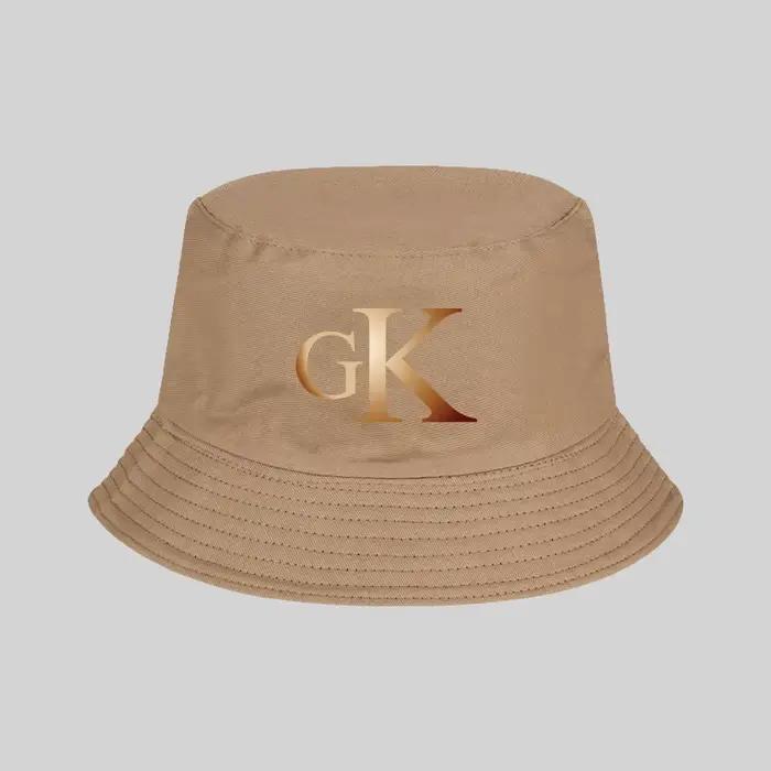 Chapeau de pêcheur rétro GK avec lettrage - Chapeau de soleil unisexe, chapeau bob décontracté respi