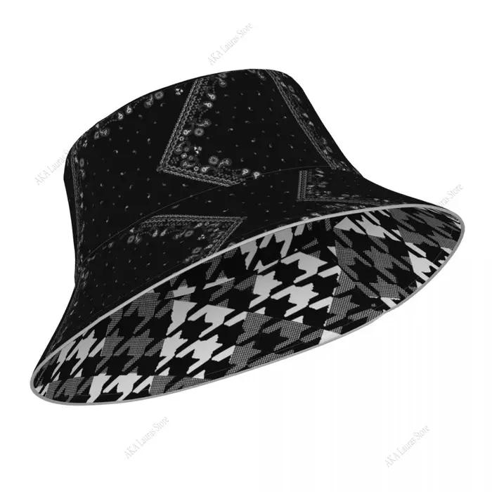 Chapeaux seau réfléchissants Double face, nouvelle mode, casquettes de pêcheur pour femmes, Design T