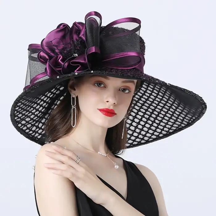 Chapeaux fascinateurs pour mariée, chapeaux Derby du Kentucky pour femmes, chapeau d'église, chapeau