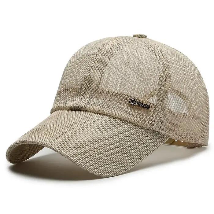 Casquette de Baseball en maille pour hommes, casquette de sport, pare-soleil respirant, chapeau à ra