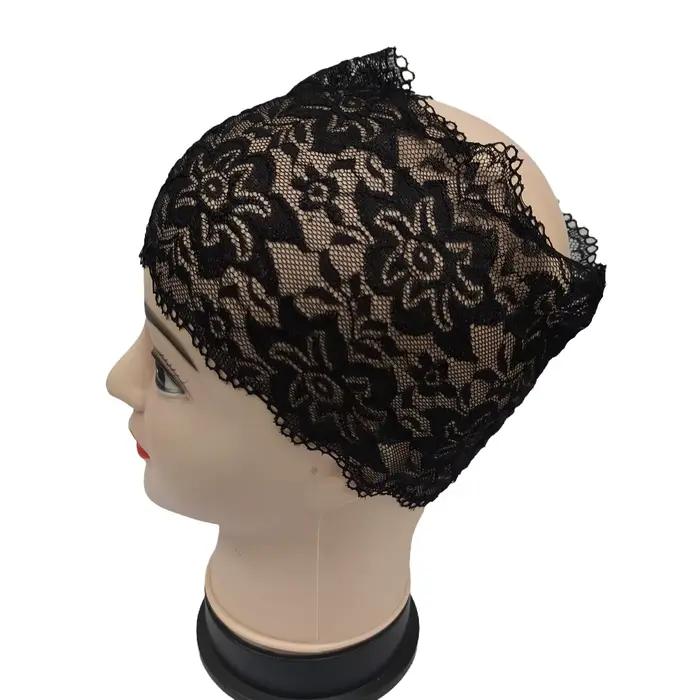 Luxueux bandeau en dentelle à la mode, garniture creuse, chapeau semi-transparent, bord Floral, Anti
