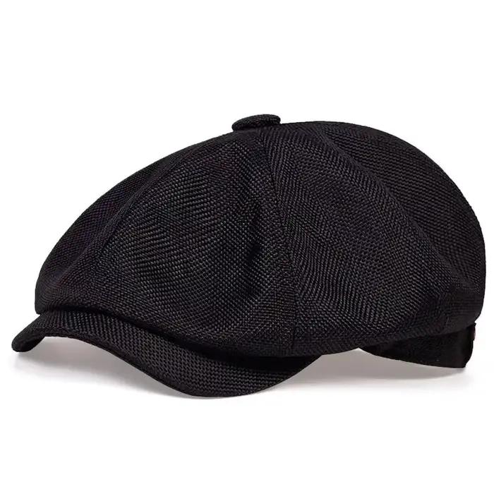 Casquette de gavroche en coton sergé pour hommes, 8 panneaux, casquettes de boulanger, rétro, testos
