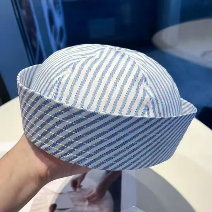HongLuan Chapeau de marin à nœud noir pour la plage, chapeaux de capitaine de festival de musique po