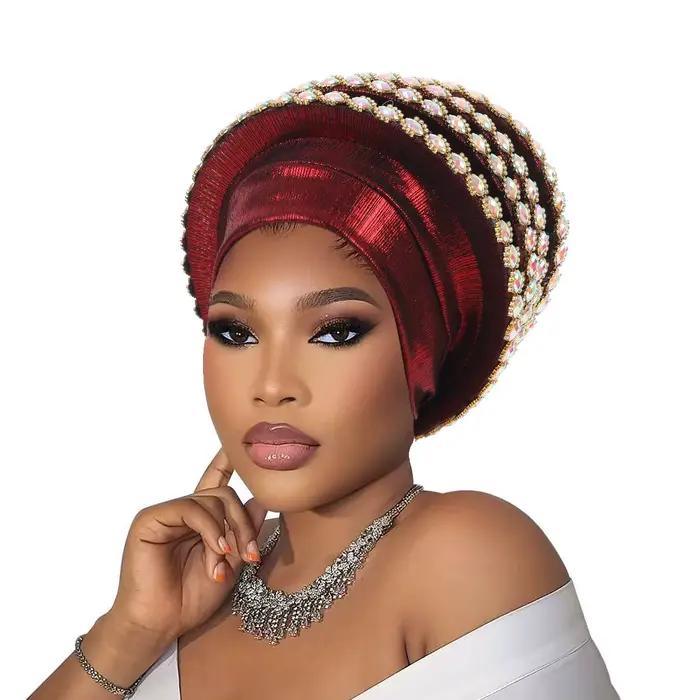 Chapeaux de soirée élégants pour femmes, pour mariage africain, été et automne, couleur unie, avec d