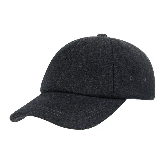BOTVELA Casquette de baseball en tweed de laine pour homme, style décontracté, doux, réglable, non s
