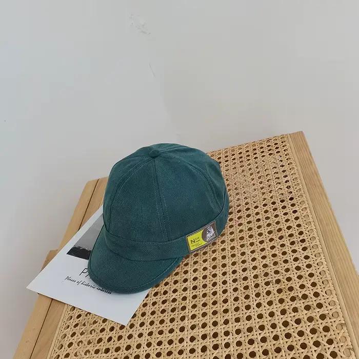 Hommes à bord court chapeau de Baseball hommes rétro lavé coton casquette à visière homme couleur un