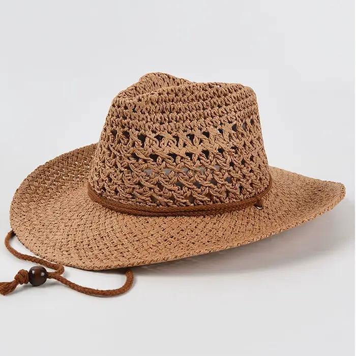 Chapeau de paille doux Panama pour hommes et femmes, chapeaux de plage de voyage respirants d'été, c
