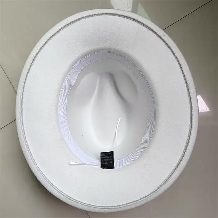 Fedora de perles épaisses pour hommes et femmes, chapeau en feutre ander, chapeau DN, fête, performa