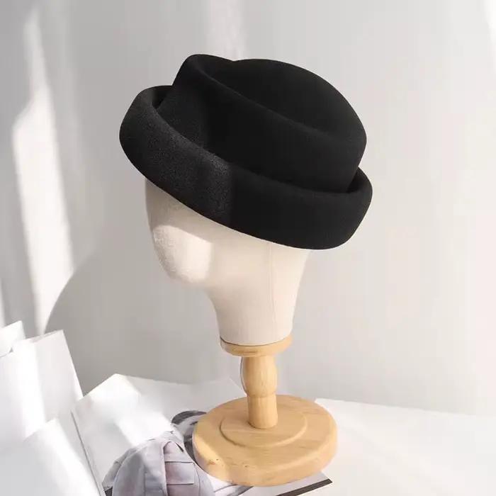 TOMKHU nouvelle laine rétro mode femmes Fedora chapeau français élégant béret concepteur automne et 