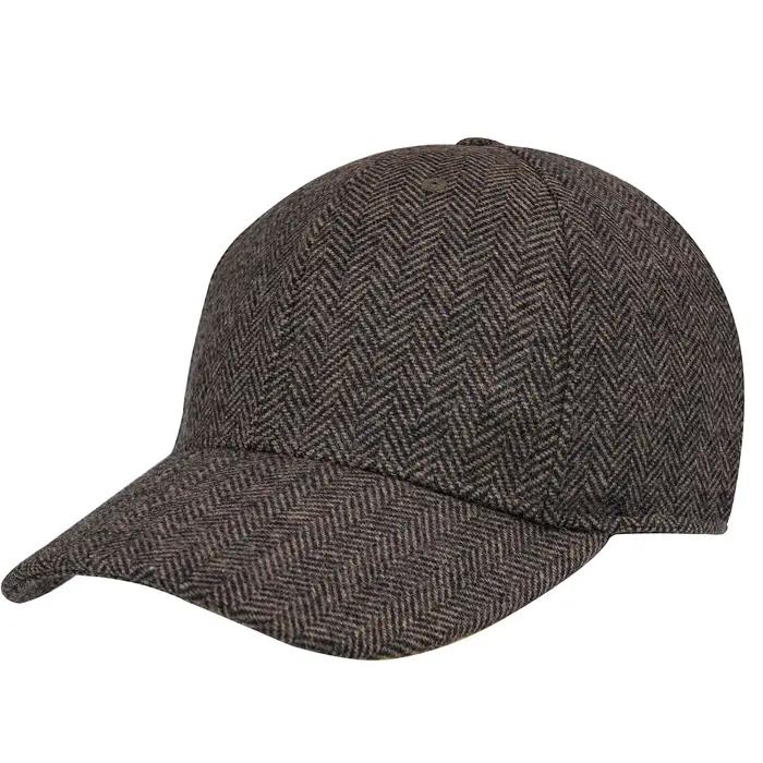 Botvela – casquette de Baseball en Tweed à chevrons pour hommes, chapeau ajusté en mélange de laine,