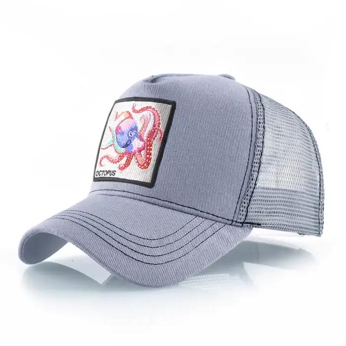 Casquette de Baseball unisexe avec Patch poulpe pour hommes et femmes, chapeaux de camionneur à raba