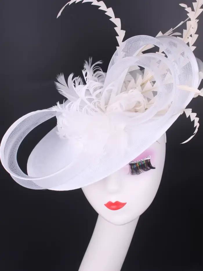 Bourgogne chapellerie casquettes bandeaux accessoires Imitation Sinamay Derby Cocktail chapeau femme