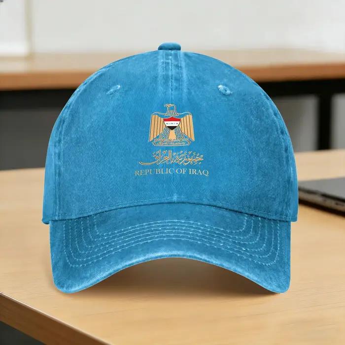 Casquette de baseball décontractée d'été pour hommes adultes, motif drapeau irakien, football irakie