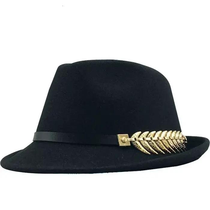 Chapeaux en laine pour hommes et femmes, ceintures en arête de poisson, petits chapeaux décoratifs, 