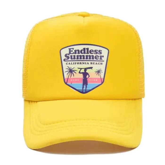 Casquette de camionneur en maille pour hommes et femmes, chapeau de plage, casquettes de bord de mer