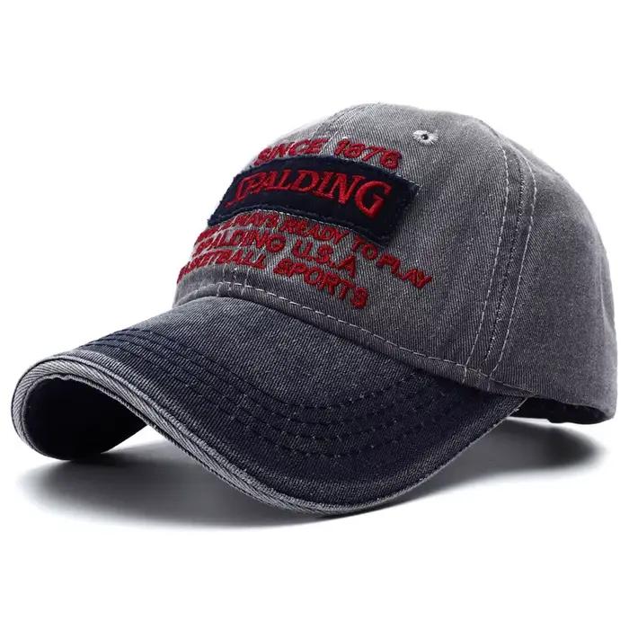 Casquette de baseball vintage à cinq panneaux pour hommes, Gorra 6 Paneles, Snapback, lettre brodée,