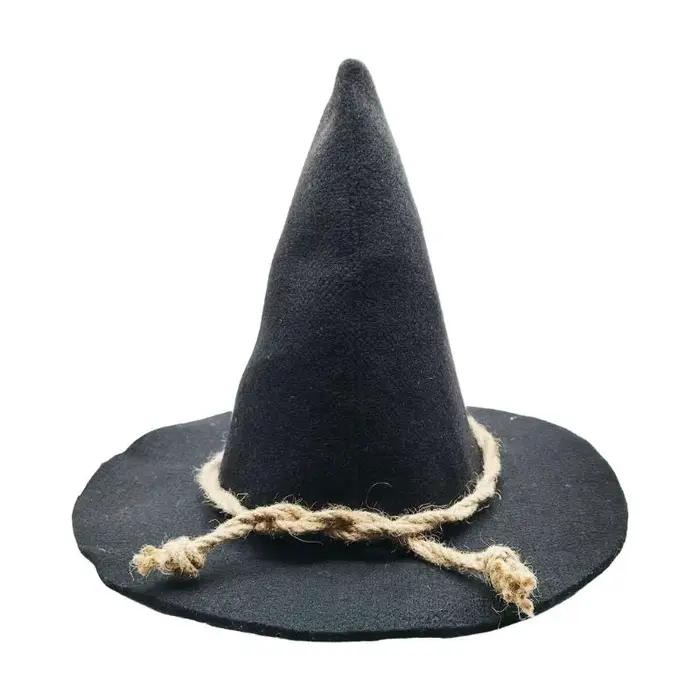 Chapeau sorcière épouvantail Unique 39BD, chapeau d'halloween à large bordure, chapeau sorcière conf