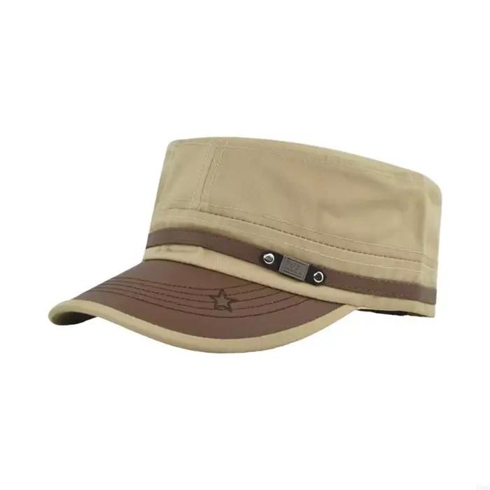 Casquette Baseball classique à dessus plat, chapeau Cadet à bords incurvés réglables pour hommes fem