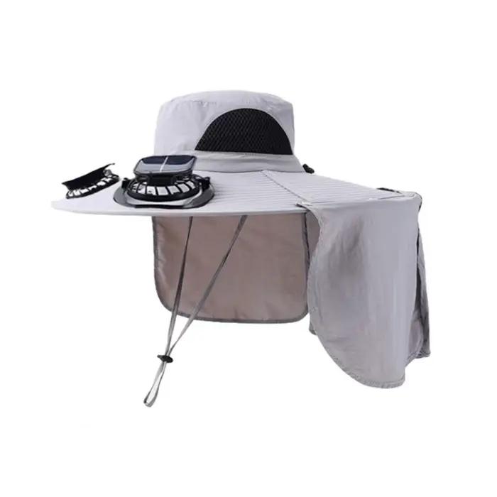 Chapeau solaire avec ventilateur et protection UV, rechargeable par USB, respirant, pour homme, idéa