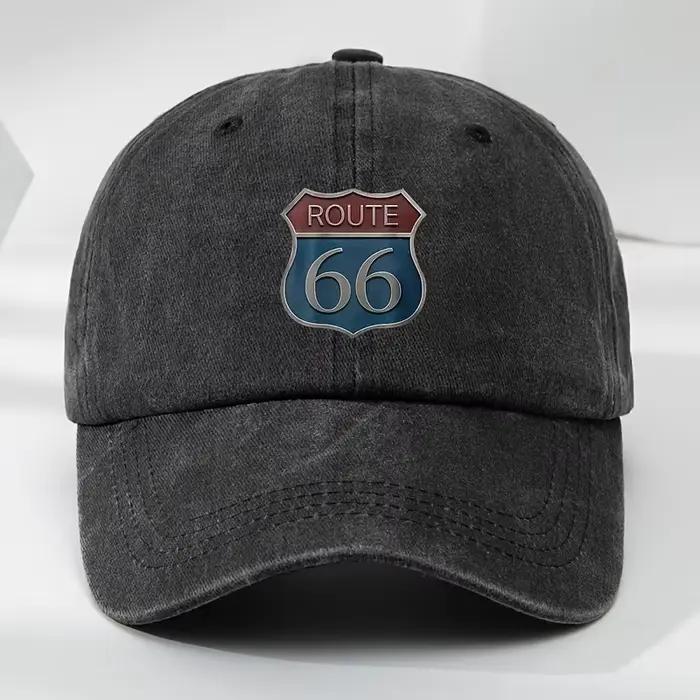 Casquette de baseball vintage Route 66 pour hommes et femmes, casquette rétro vieillie style « Dad H