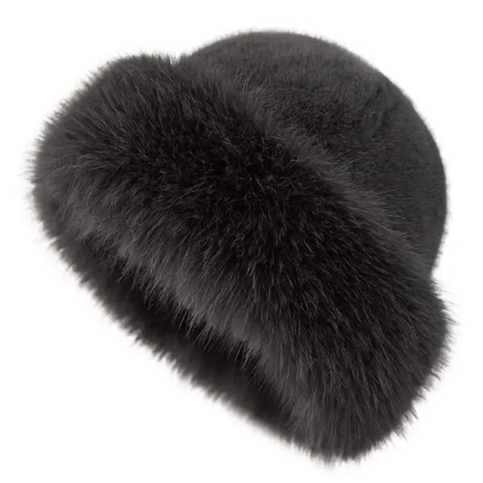 Chapeau d'hiver en fourrure moelleuse, chapeau de pêcheur uni, épais, coupe-vent, bérets, cadeaux de