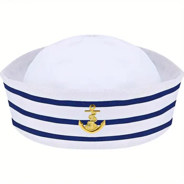 PESENAR chapeau de marin bleu marine casquette de capitaine bleu Yacht casquette de voile blanche po