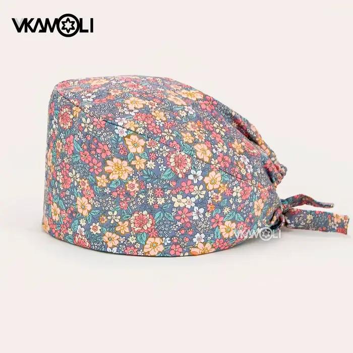 Bonnets de travail en coton pour femmes, absorbants, avec section élastique, pour toilettage d'anima