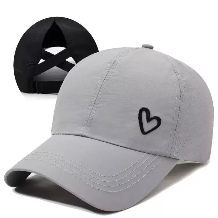 Casquette de baseball pour femme à séchage rapide avec ouverture croisée pour queue de cheval, prote