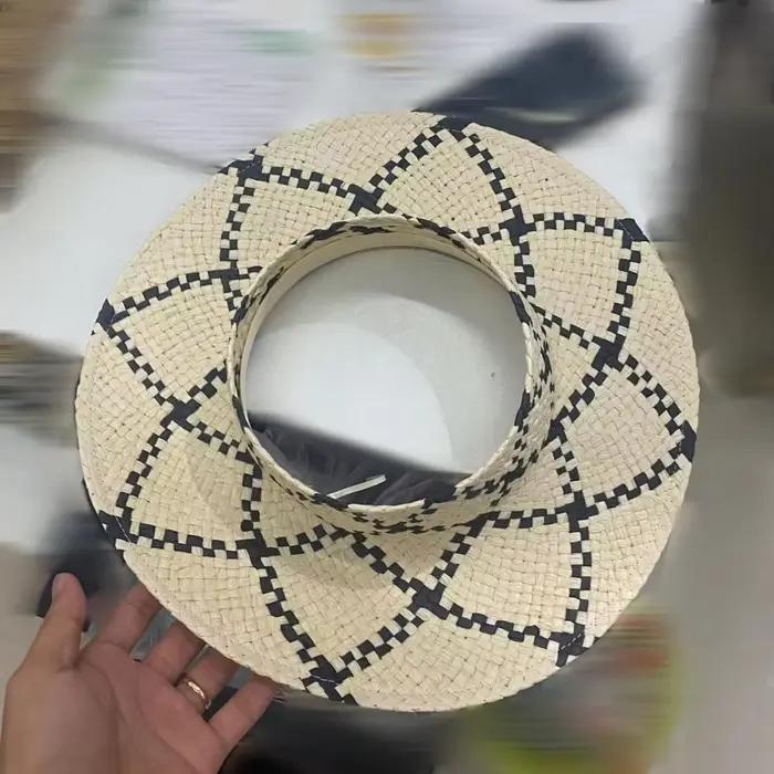 Chapeaux de paille AfricTop pour femmes et filles, protection UV extérieure, chapeau de plage à larg
