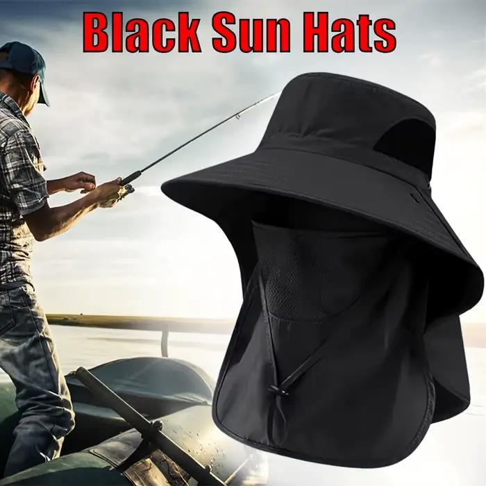 Chapeau de pêche et de randonnée respirant pour hommes avec une large visière pour la protection sol