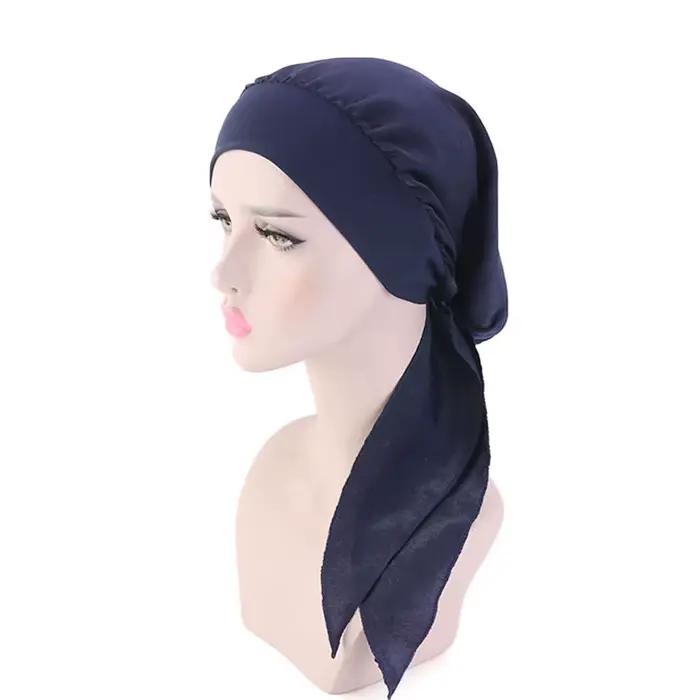 Nouveau turban pré-noué pour femme, foulard chimio pour la perte de cheveux, bonnet bandana