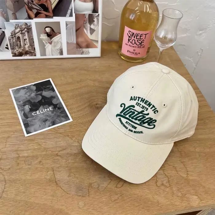 Chapeau de baseball avec lettres vintage pour femmes, broderie de mode, extérieur, golf, sports, par