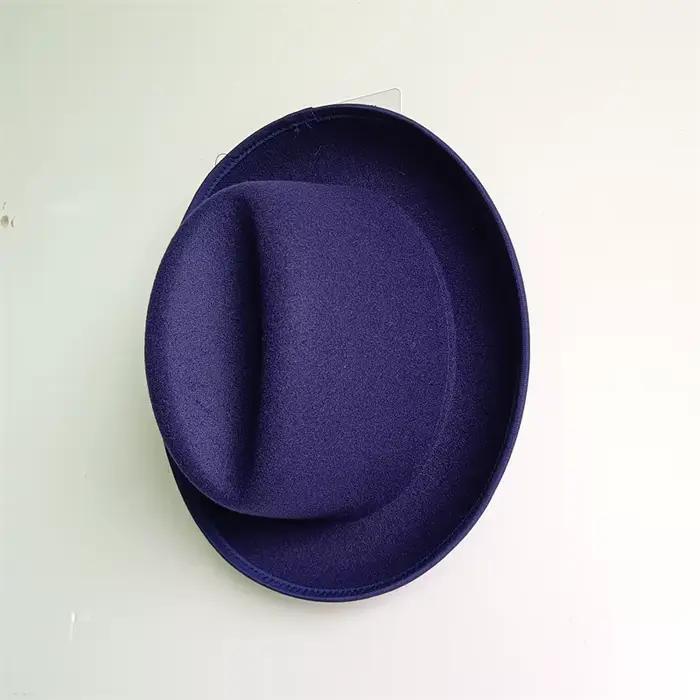 Chapeau de printemps Vintage bleu pour hommes et femmes, chapeau de soleil unisexe avec nœud incurvé