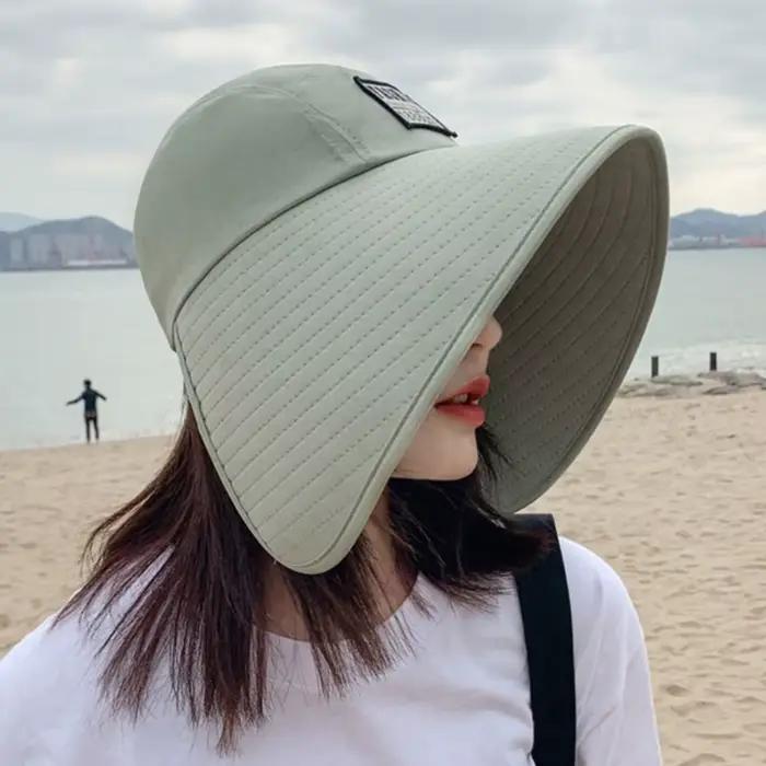Chapeau de soleil tendance pour femme avec protection UV, respirant, à large bord, idéal pour les vo