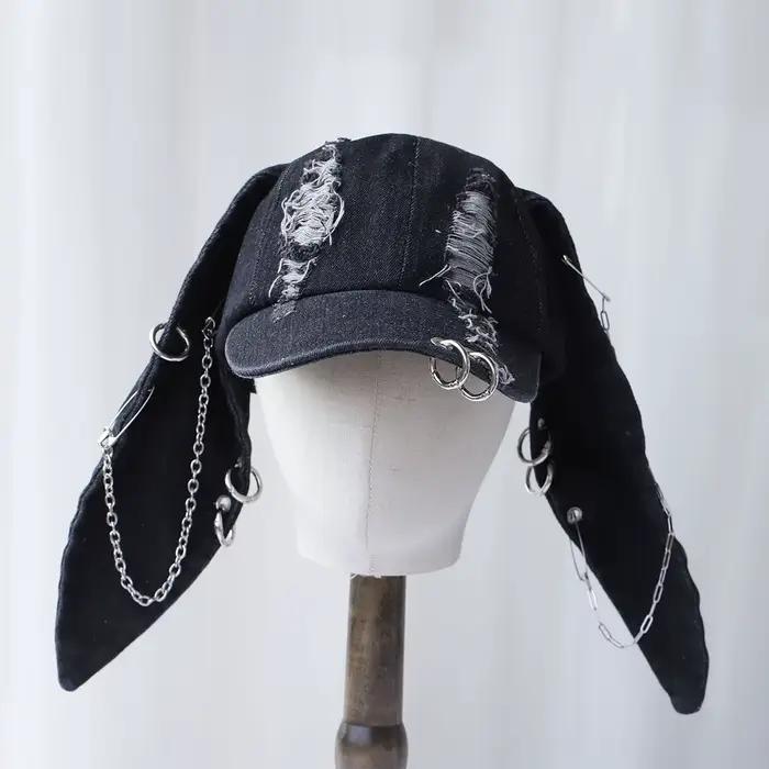 Casquette de Baseball avec oreilles de lapin longues pour filles et hommes, chapeau de Cowboy, Graff