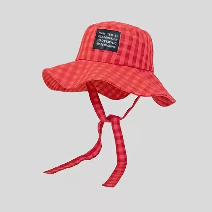 Chapeau de pêche à carreaux respirant pour l'été, protection solaire, chapeau bob de randonnée, chap