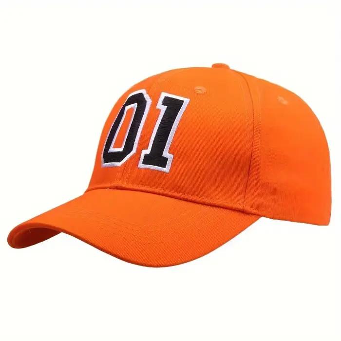 1pc une casquette de baseball orange avec 01 broderie sports de plein air casquette de baseball de p